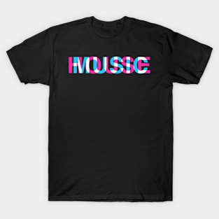 House Music Glitch Optical Illusion Edm Rave Dj T-Shirt